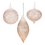 Melrose Crackled Swirl Glass Ornament (Set of 6)