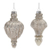 Melrose Distressed Mercury Glass Drop Ornament (Set of 6)