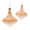 Melrose Amber Glass Onion Ornament (Set of 6)