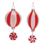 Melrose Glass Peppermint Drop Ornament (Set of 12)