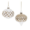 Melrose Harlequin Etched Glass Ornament (Set of 12)