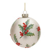 Melrose Holly Glass Ball Ornament (Set of 6)