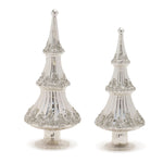 Christmas Tabletop Glass Trees with Beaded Detail by Melrose