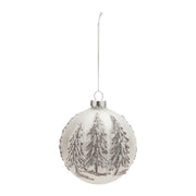 Frosted Pine Tree Ball Ornament (Set of 6)
