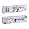 Peppermint Christmas Sentiment Signs – Set of 2