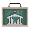 Melrose Wood "True Story" Nativity Plaque with Handle 9.5"L