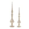 Melrose Swirled Glass Finial Decor (Set of 2)