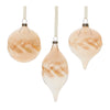 Melrose Amber Ombre Wavy Glass Ornament (Set of 12)