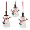 Melrose Clay Dough Snowman Ornament (Set of 12)