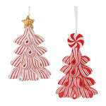 Melrose Clay Dough Peppermint Tree Ornament (Set of 12)