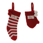 Melrose Knit Stocking and Mitten Sentiment Ornament (Set of 12)