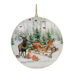 Melrose Metal Forest Animal Disc Ornament (Set of 6)