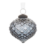 Melrose Blue Harlequin Glass Onion Ornament (Set of 4)