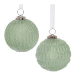 Melrose Green Frosted Glass Ornament (Set of 4)