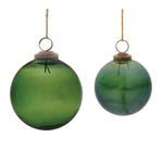 Melrose Emerald Green Glass Ball Ornament (Set of 12)