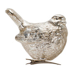 Melrose Silver Glass Bird Clip Ornament (Set of 12)