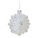 Melrose Glittered Glass Snowflake Ornament (Set of 12)