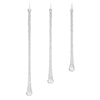 Melrose Clear Beaded Glass Icicle Drop Ornament (Set of 6)