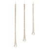 Melrose Champagne Beaded Glass Icicle Drop Ornament (Set of 6)