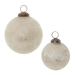 Melrose Beige Soda Lime Glass Ball Ornament (Set of 12)