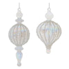 Melrose Beaded Iridescent Glass Finial Ornament (Set of 6)