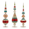 Melrose Multicolor Striped Glass Finial (Set of 3)