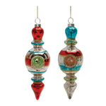 Christmas Set of 12 Holiday Reflector Drop Ornament Collection 6.75" by Melrose