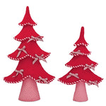 Felt Wool Pine Tree Tabletop Decor Set – Set of 2 Whimsical Christmas Trees by Melrose