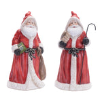 Hooded Terracotta Santa Figurine Set – 12.5"H, Set of 2 Christmas Decor by Melrose