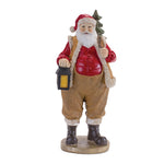 Melrose Farmer Santa Figurine with Lantern 9.5"H