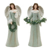 Melrose Glittered Holiday Angel with Pine and Holly Accent (Set of 4)