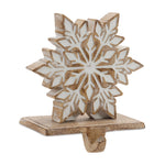 White Washed Snowflake Stocking Holder (Set of 2)