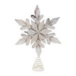 Melrose Distressed Fir Wood Snowflake Tree Topper 12"H