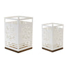 Melrose Snowflake Cut-Out Metal Candle Holder (Set of 2)