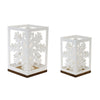 Melrose Snowflake Cut-Out Metal Candle Holder (Set of 2)