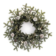 Frosted Pine Cone and Berry Wreath – 27