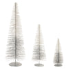 Silver Ombre Bottle Brush Trees – Set of 3