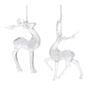 Melrose Clear Bubbled Deer Ornament (Set of 6)