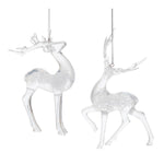 Melrose Clear Bubbled Deer Ornament (Set of 6)