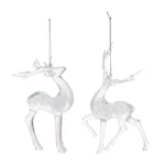 Clear Bubbled Deer Ornament (Set of 6)