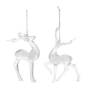 Clear Bubbled Deer Ornament (Set of 6)