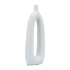 Sagebrook Home 16848-02 Ceramic, 14" Open Cut-Out Vase, White