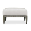 Outdoor Ottoman – Rustic Wood Frame – White Cushion – Indoor and Outdoor Seating by Uttermost