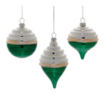 Melrose Two-Tone Tiered Glass Ornament (Set of 12)