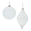 Melrose Clear Wavy Glass Ornament (Set of 6)