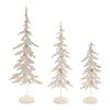 Metal Pine Tree Set with Gold Accents – Set of 3