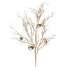 Flocked Holiday Twig Branches with Sleigh Bells – Set of 6