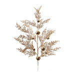 Melrose Flocked Sleigh Bell Pine Spray