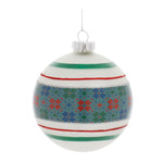 Melrose Stripe Patterened Glass Ball Ornament (Set of 6)