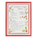 Framed Grandma’s Sugar Cookie Recipe Plaque – 16.5" Christmas Wall Decor by Melrose